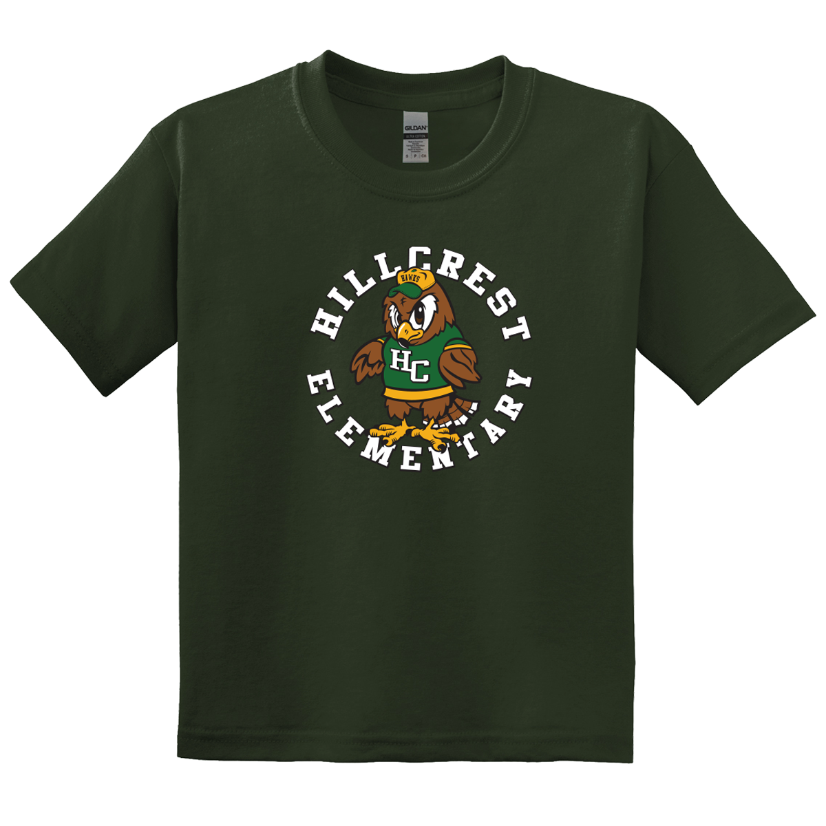 Hillcrest Basic Student TShirt Forest Green PMG School Gear by