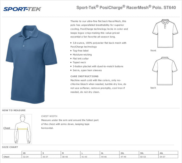 Jewett Academy Sport-Tek® PosiCharge® RacerMesh® Polo - (Adult sizes)True Navy