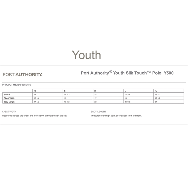 Dundee Ridge Port Authority® Youth and Adult Silk Touch™ Polo