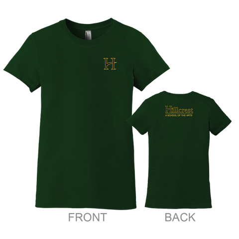 CLEARANCE - * SOME SIZES DISCONTINUED - Hillcrest Girls T-shirt - Forest Green