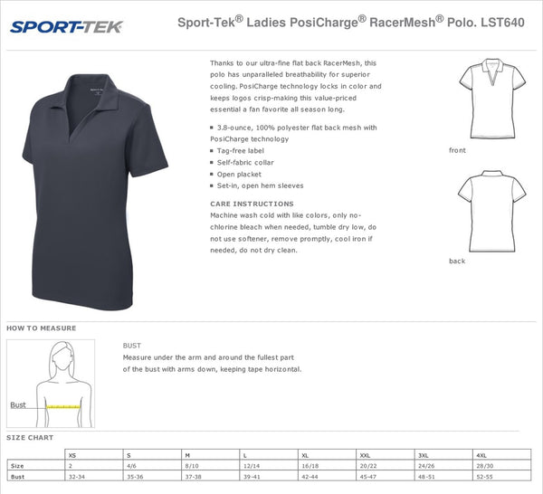 Jewett Academy Sport-Tek® PosiCharge® RacerMesh® Polo - (LADIES Fit) True Navy