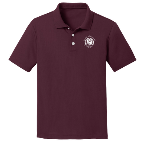 Laurel Elementary Jerzees SpotShield™ Jersey Polo - (Youth & Adult Sizes) - Maroon