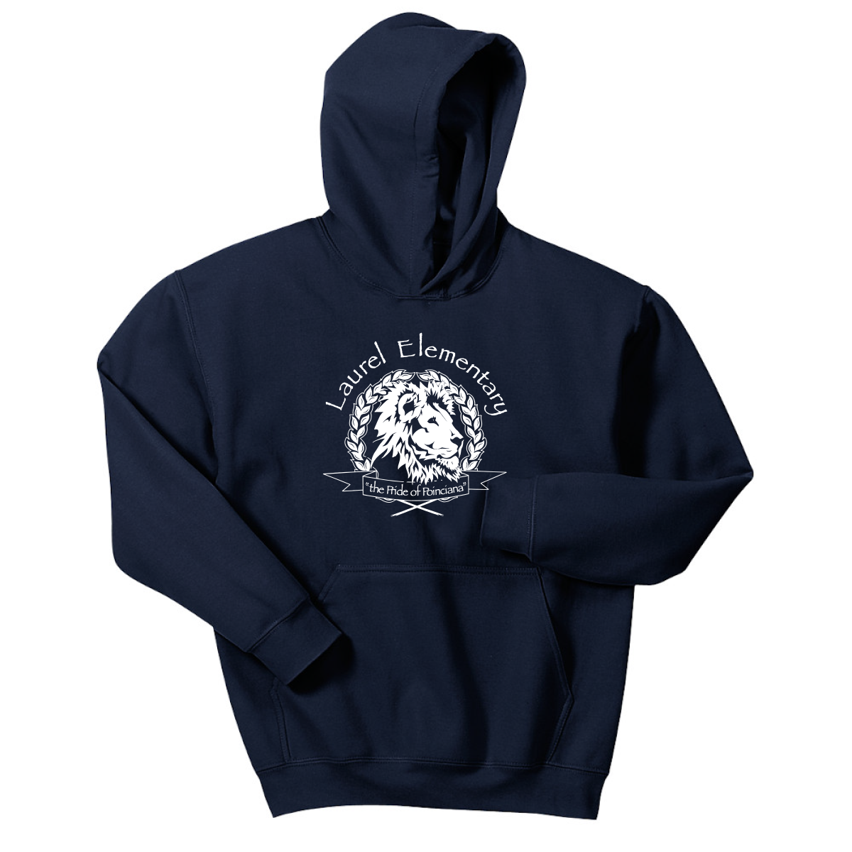 Laurel Elementary Hooded Sweatshirt - (Youth & Adult Sizes) - Navy