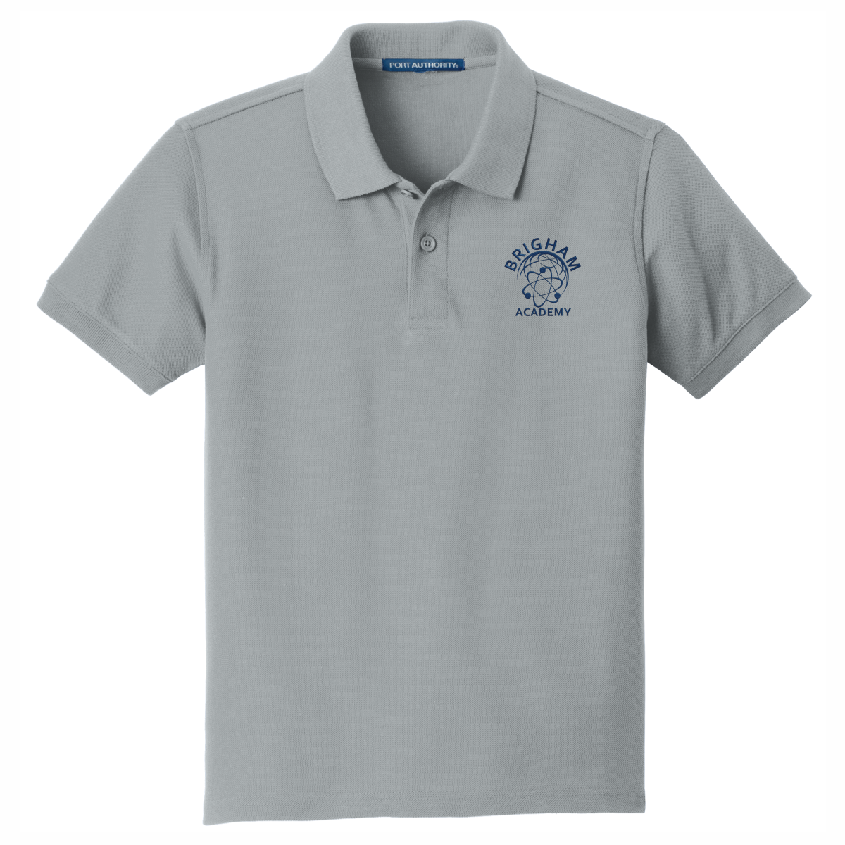 Brigham Academy Port Authority® YOUTH  Classic Pique Polo - Grey