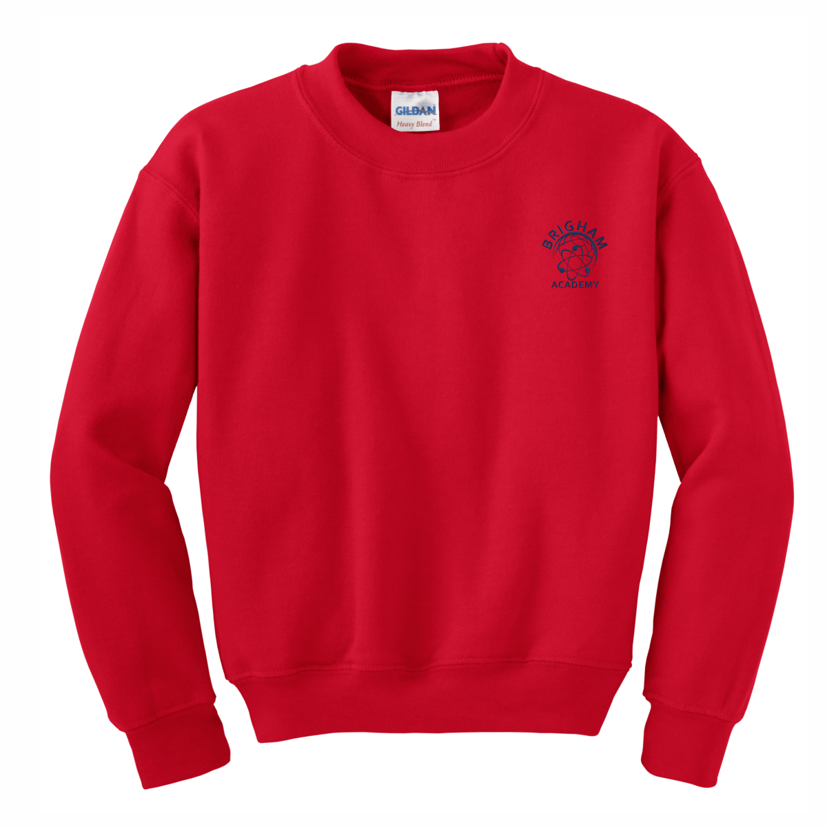 Brigham Academy ADULT SIZE Heavy Blend Crewneck Sweatshirt - RED